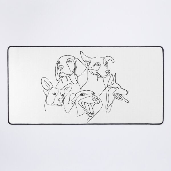Item preview, Line Art Dogs Shirt, One Line Dog T-Shirt, Line Drawing Graphic Tee, designed and sold by chipmuckdesignn.