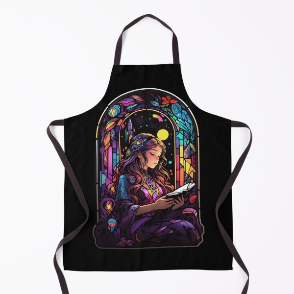 Item preview, Stained Glass Book Aesthetic, Girl Reading Book designed and sold by Desfix.