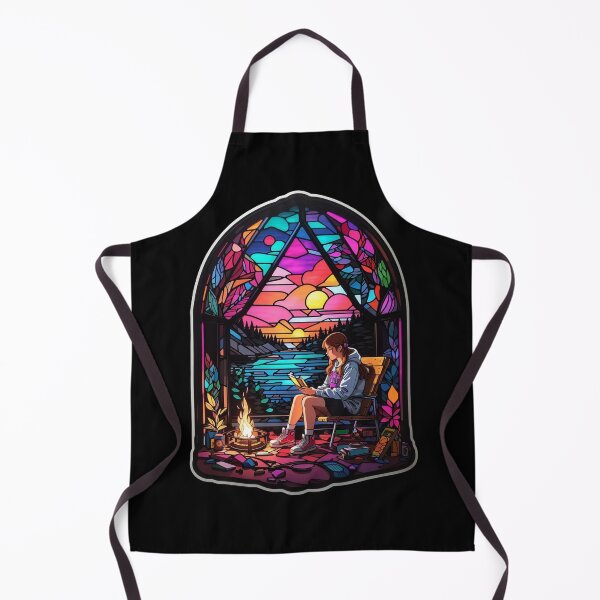 Item preview, Stained Glass Book Aesthetic, Girl Reading Book designed and sold by Desfix.