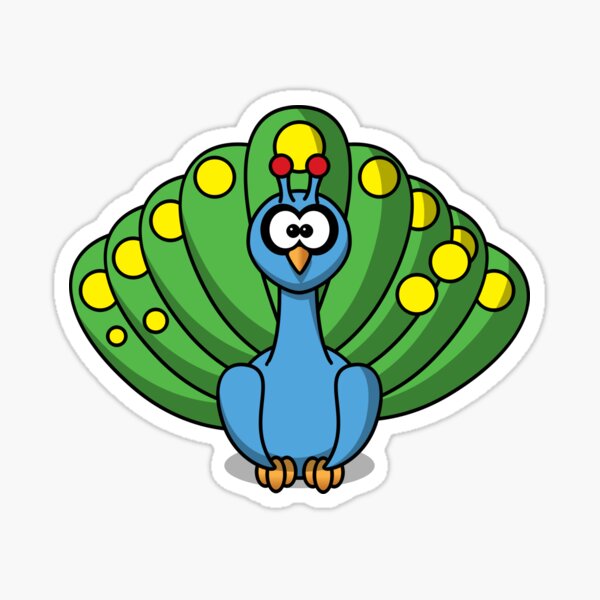 Cartoon Peacock Stickers for Sale | Redbubble Cartoon Peacock Stickers for Sale | Redbubble
