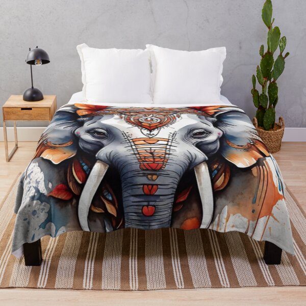 Item preview, Elephant Bird tribal watercolor designed and sold by shokA Design.