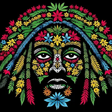 Artwork thumbnail, Colorful Rasta Man by Myra365Art