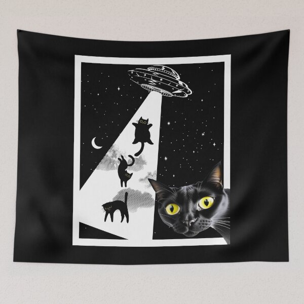 Item preview, Funny Cats With Alien UFO Spaceship. Funny Cat Lovers designed and sold by ahmed2751989.