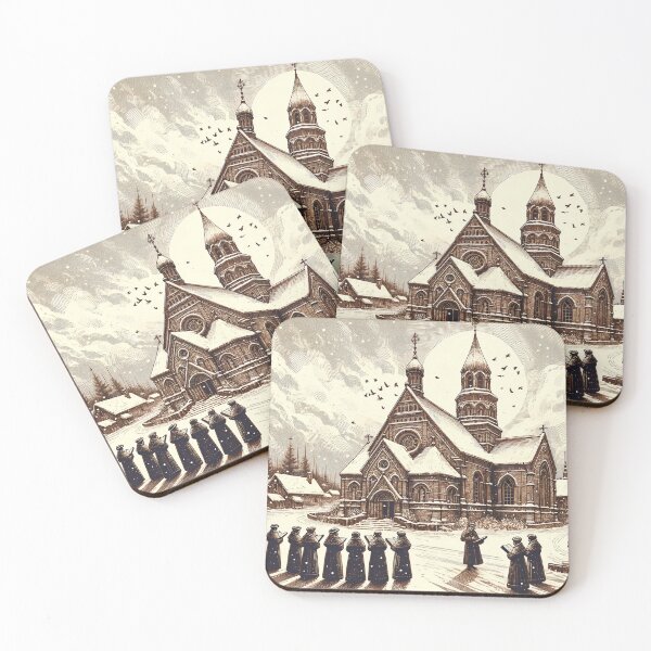 Item preview, Twilight Prayer in a Snow-Covered Sanctuary designed and sold by PictorialWhimsy.
