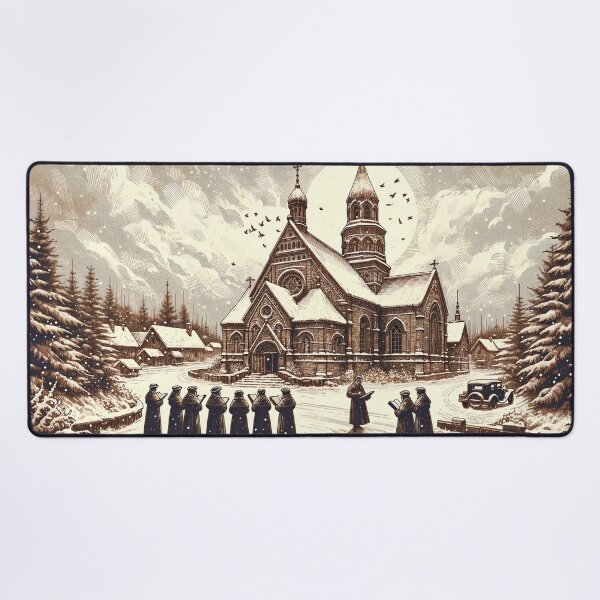 Item preview, Twilight Prayer in a Snow-Covered Sanctuary designed and sold by PictorialWhimsy.