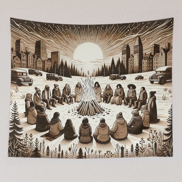 Item preview, Enchanted Gathering Under Moonlit Sky designed and sold by PictorialWhimsy.