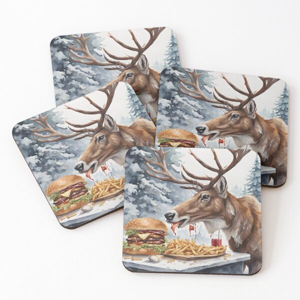 Item preview, Reindeer eating burger designed and sold by Jambonfromage.