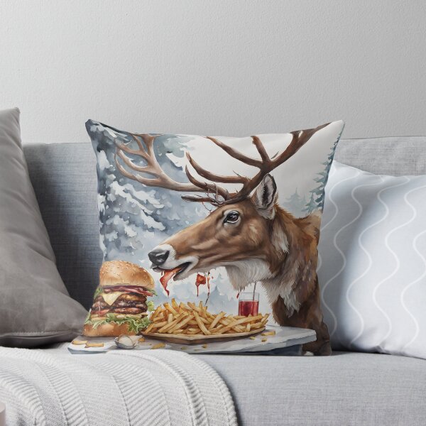 Item preview, Reindeer eating burger designed and sold by Jambonfromage.