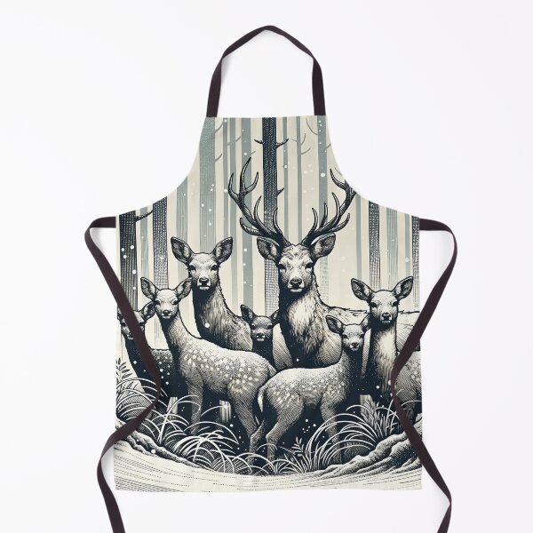 Item preview, Mystic Deer Herd Amongst Silvery Trees designed and sold by PictorialWhimsy.