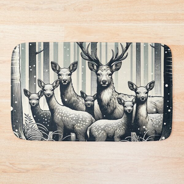Item preview, Mystic Deer Herd Amongst Silvery Trees designed and sold by PictorialWhimsy.