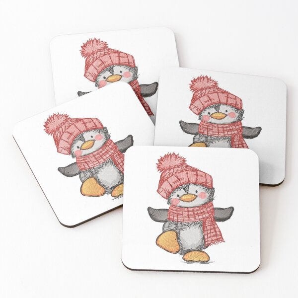 Item preview, penguin dancing red hat designed and sold by Ilenia s.