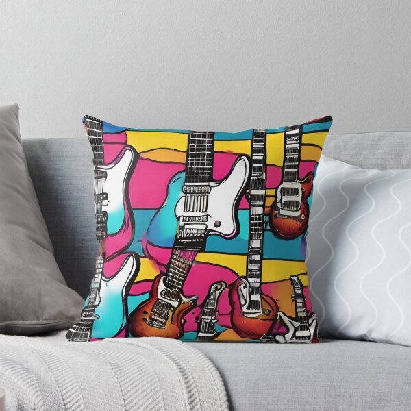 Item preview, Cool Colorful Electric Guitar Pattern designed and sold by DigiDreamyArt.