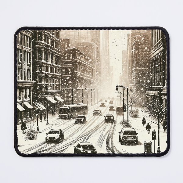 Item preview, Snow-Clad City Serenade at Dawn designed and sold by PictorialWhimsy.