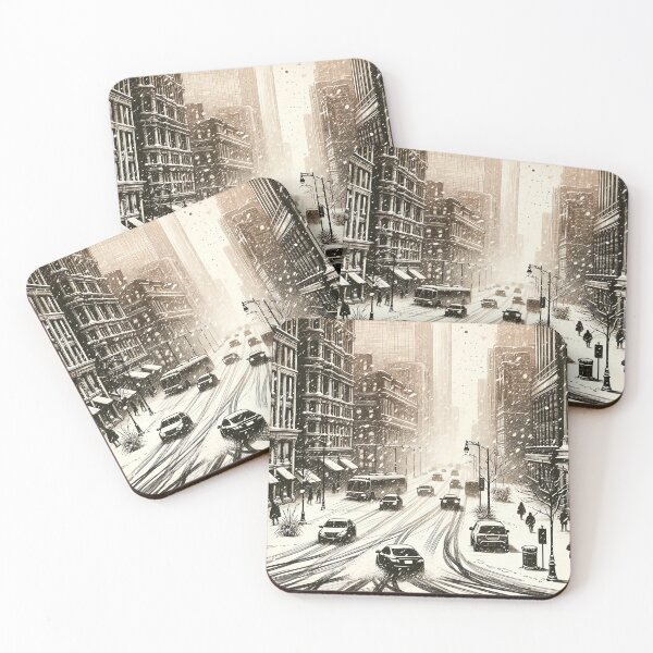 Item preview, Snow-Clad City Serenade at Dawn designed and sold by PictorialWhimsy.
