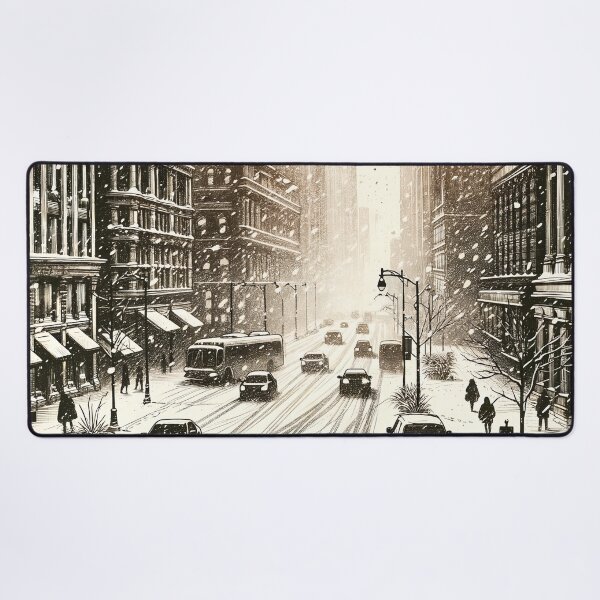 Item preview, Snow-Clad City Serenade at Dawn designed and sold by PictorialWhimsy.