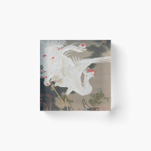 Item preview, Ito Jakuchus Old Pine Tree and White Phoenix - Enhanced Edition designed and sold by EmeraldeaArt.