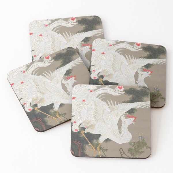 Item preview, Ito Jakuchus Old Pine Tree and White Phoenix - Enhanced Edition designed and sold by EmeraldeaArt.