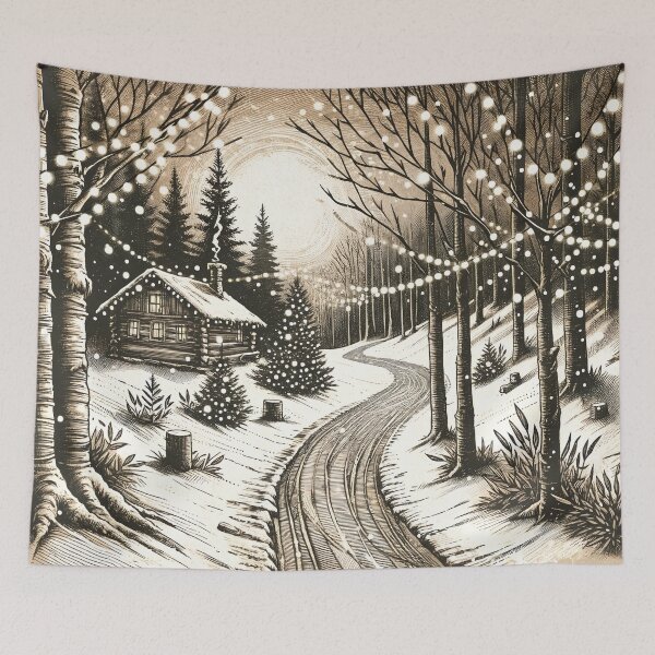 Item preview, Enchanted Winter Glow Forest Path designed and sold by PictorialWhimsy.