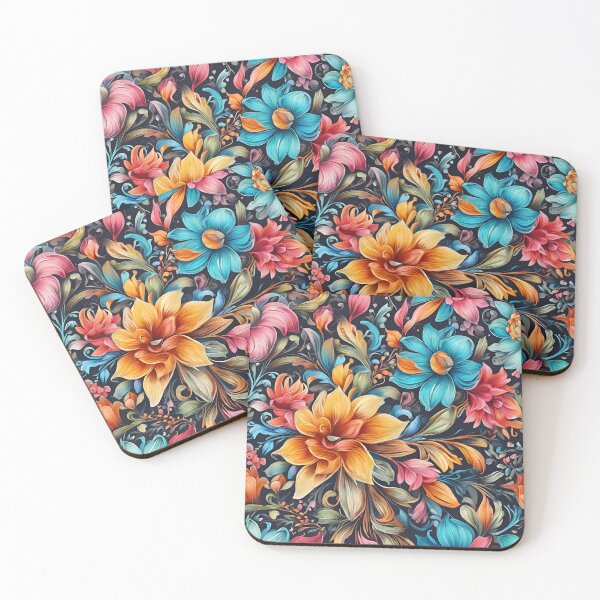 Item preview, Colorful Flower Pattern designed and sold by DigiDreamyArt.