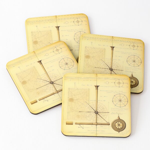 Item preview, An old drawing of an astrolabe in the style of Leonardo Da Vinci designed and sold by LanaGustavsson.