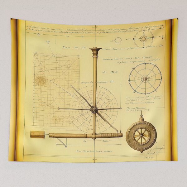 Aperçu de l'œuvre Un vieux dessin d'un astrolabe dans le style de Léonard de Vinci créée et vendue par LanaGustavsson.
