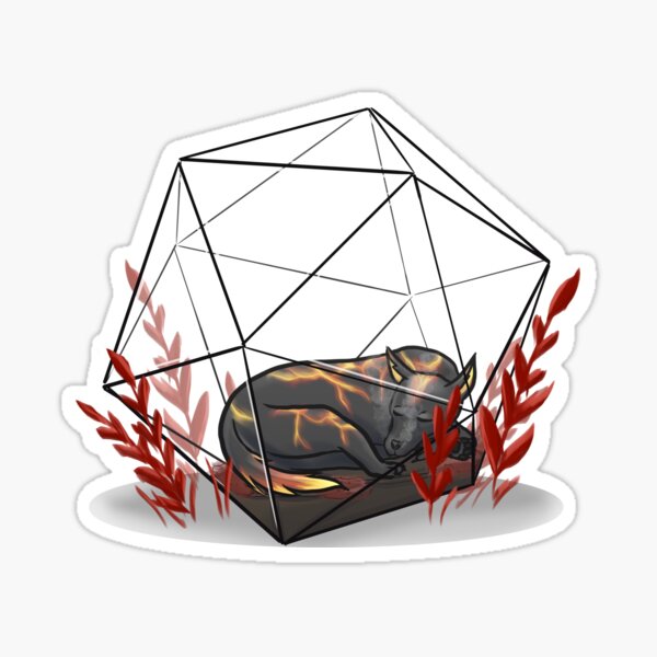 D20 Hellhound Sticker