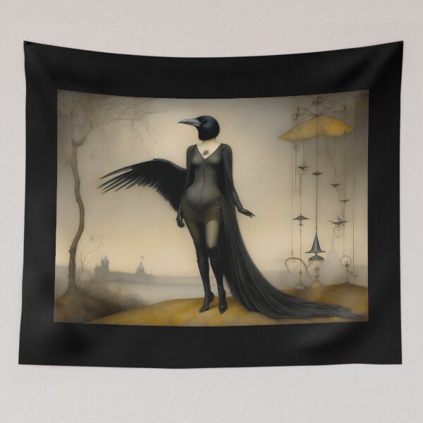 Item preview, Elegant gorgeous Raven woman designed and sold by Fantasymachine.