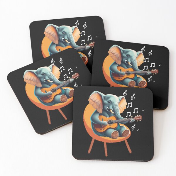 Item preview, Elephant Playing a Guitar designed and sold by blakfrog.