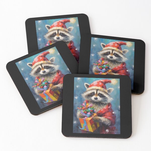 Item preview, Raccoon With Christmas Box designed and sold by TorpStore.