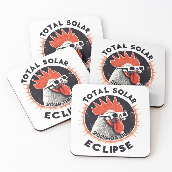Item preview, Cool funny rooster Total solar eclipse 2024 designed and sold by TomFrontierArt.