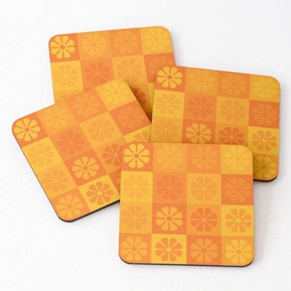 Item preview, Geometric Pattern: Amapola: Tangerine designed and sold by Red Wolf.