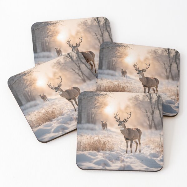 Item preview, Winter Elegance of Deer, winter, funny, gifts, designed and sold by Ewelina Niemiec.