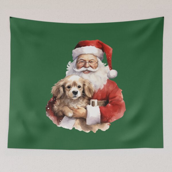 Item preview, Santa with puppy designed and sold by ArtOfDreams9.