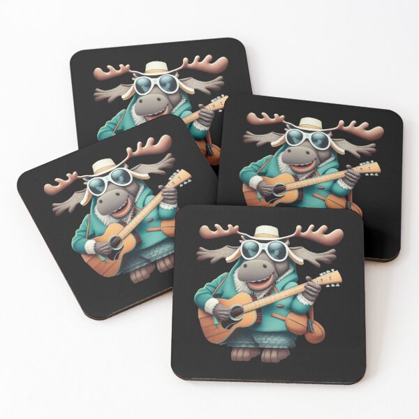 Item preview, Moose Playing a Guitar designed and sold by blakfrog.