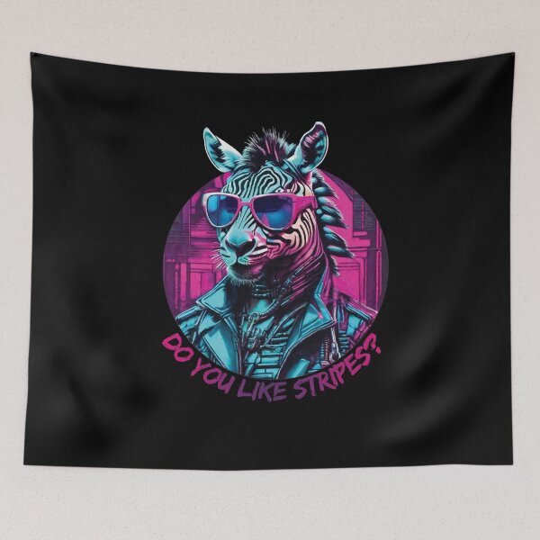 Item preview, Synthwave zebra in sunglasses - Do you like stripes? designed and sold by HarridanCreates.