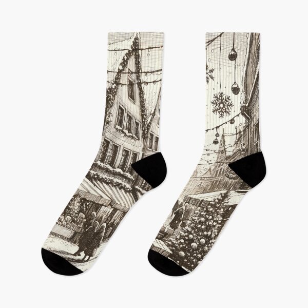 Item preview, Enchanted Snowfall in Historic Market Street designed and sold by PictorialWhimsy.