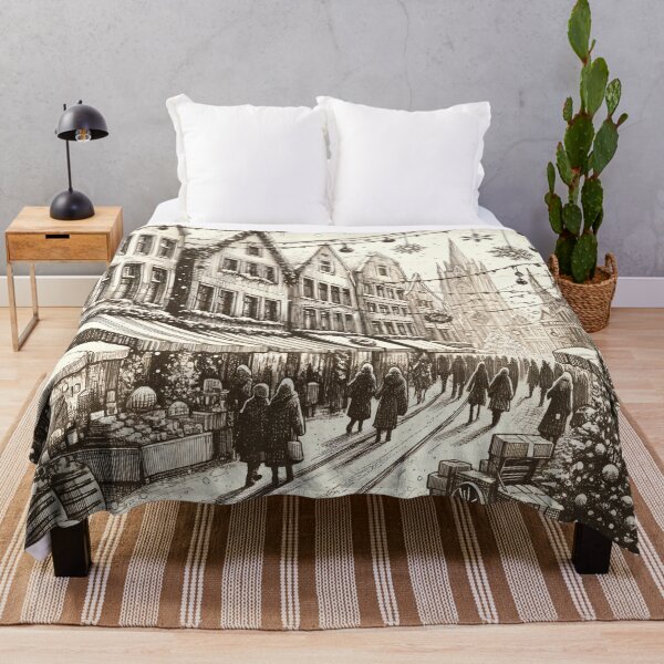 Item preview, Enchanted Snowfall in Historic Market Street designed and sold by PictorialWhimsy.