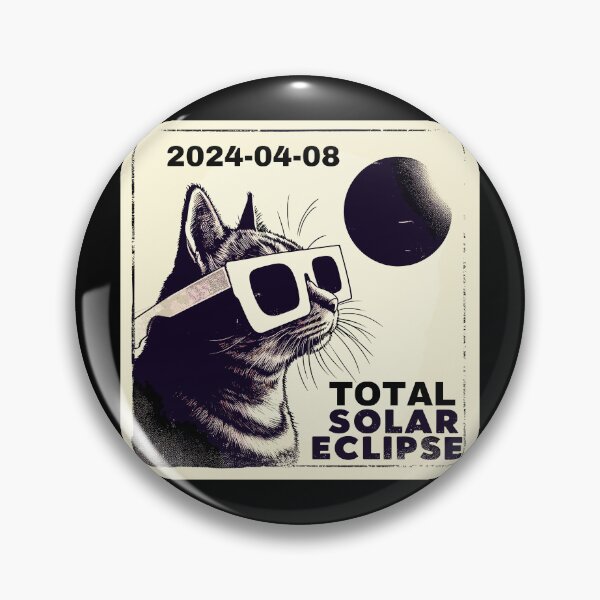 Artikelvorschau, Lustige Katze Totale Sonnenfinsternis 2024 entworfen und verkauft von TomFrontierArt.