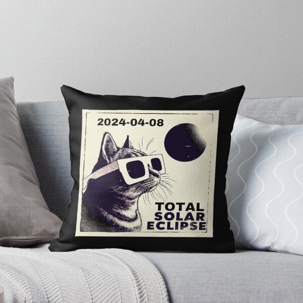 Item preview, Funny Cat Total solar eclipse 2024 designed and sold by TomFrontierArt.