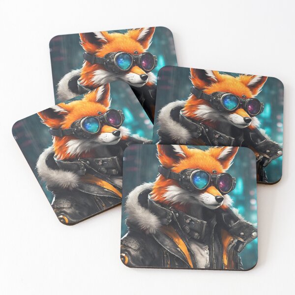 Item preview, Neon cyberpunk fox  designed and sold by Yarnith.