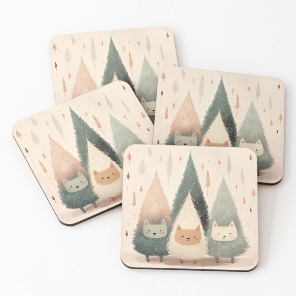 Item preview, Kittens in cute fur tree costumes designed and sold by Makovka.