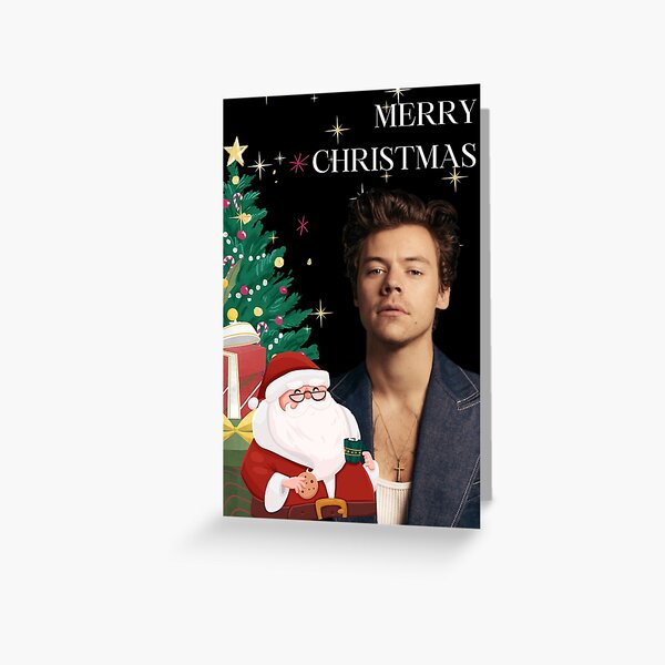 harry style. Merry christmas Greeting Card