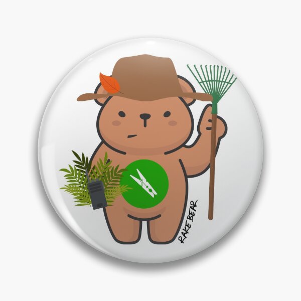 Item preview, Set Bears: Greens "Rake Bear" designed and sold by StickyCinema.