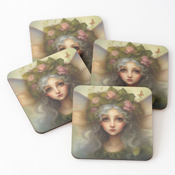 Item preview, Sweet, hazy fairy Princess wearing a floral crown designed and sold by Liz Loasby.