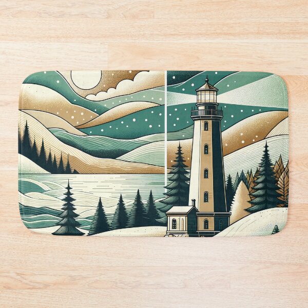 Item preview, Lighthouse by Moonlit Riviera designed and sold by PictorialWhimsy.