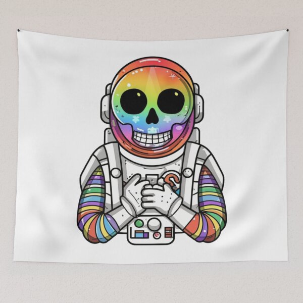 Item preview, Colorful skeleton astronaut designed and sold by PawelNature.
