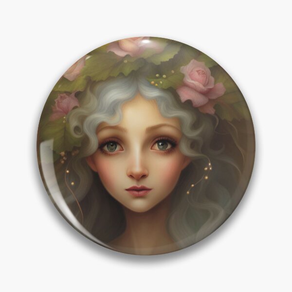 Item preview, Sweet, hazy fairy Princess wearing a floral crown designed and sold by Liz Loasby.