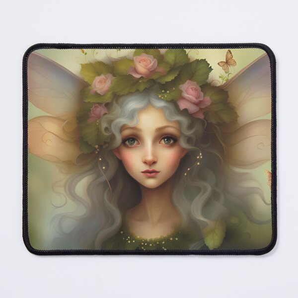 Item preview, Sweet, hazy fairy Princess wearing a floral crown designed and sold by Liz Loasby.