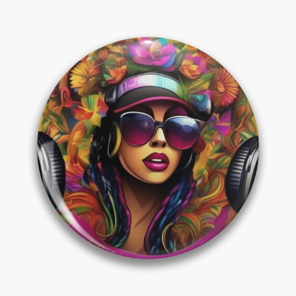 Item preview, Modern girl inside flowers with headphone design designed and sold by Kulpi6147.