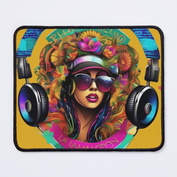 Item preview, Modern girl inside flowers with headphone design designed and sold by Kulpi6147.